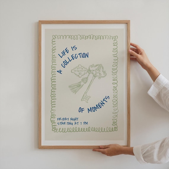 Life Is A Collection Of Moments Quote Blue Key Gallery Art Poster
