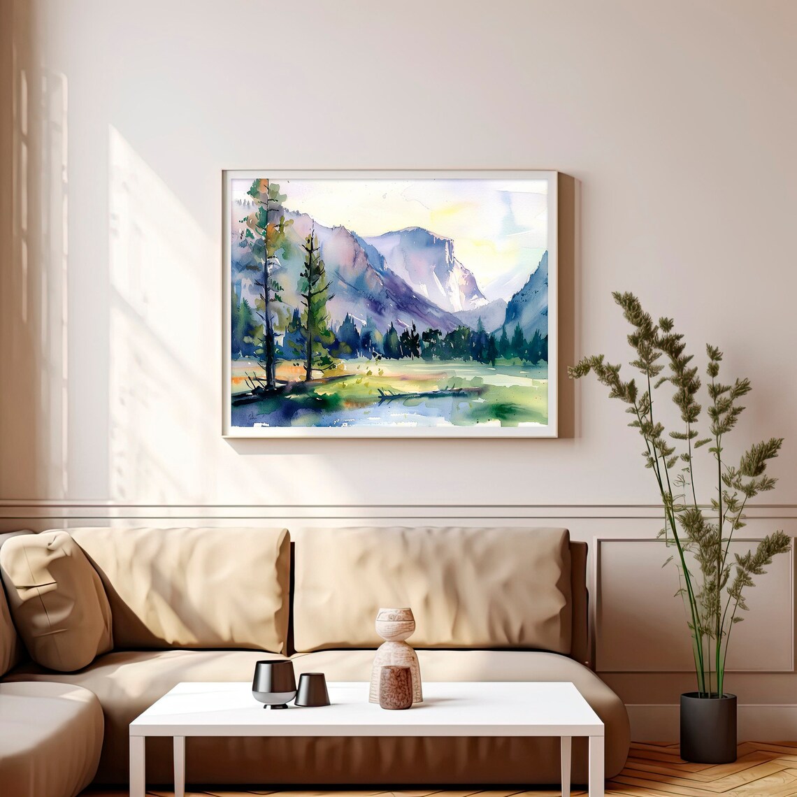 Yosemite Landscape Watercolor Art Print Pine Trees Watercolor Painting National Park Art Poster Travel Gifts By Feelingprints - Image 4