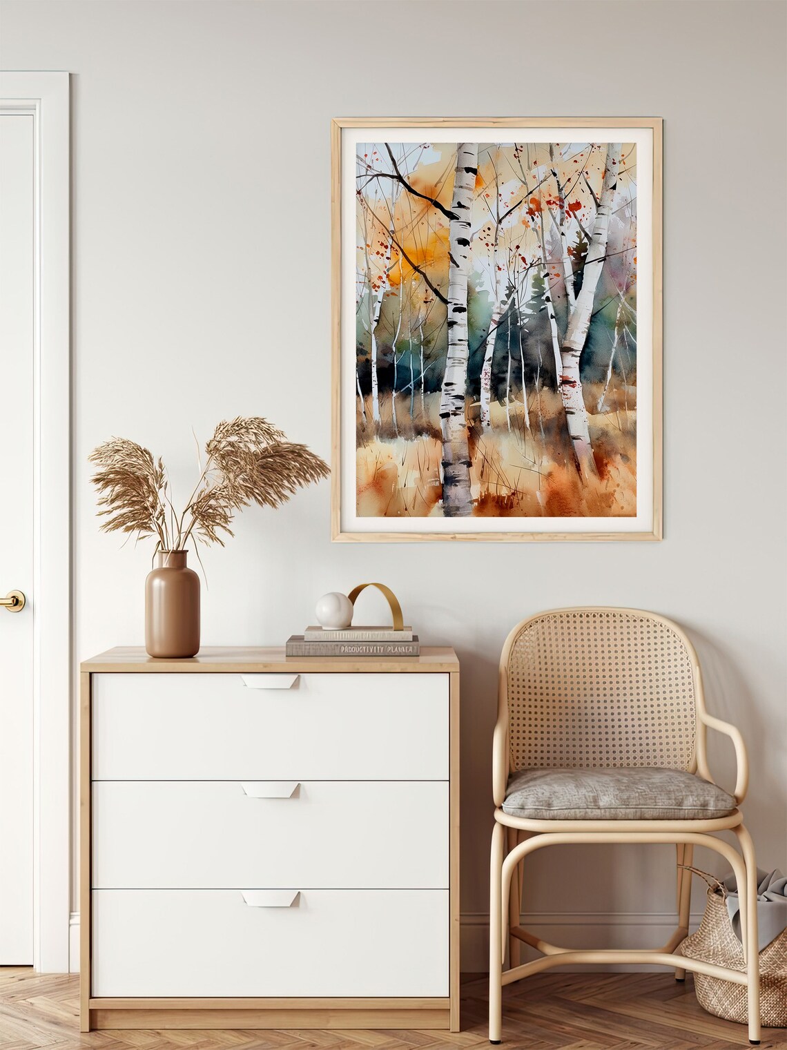 Birch Trees Watercolor Painting, Aspen Forest Art Print - Image 3