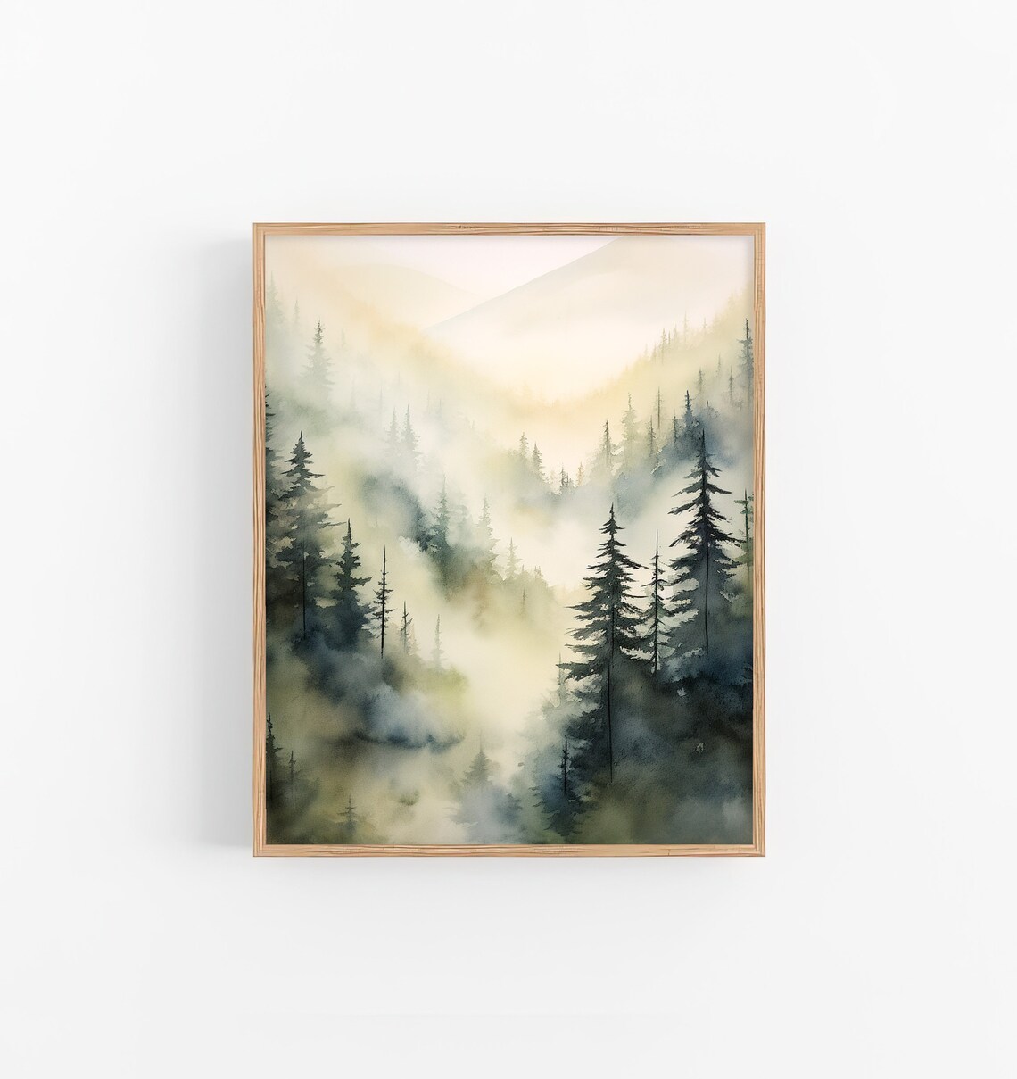 Sierra National Park Watercolor Painting Art Print