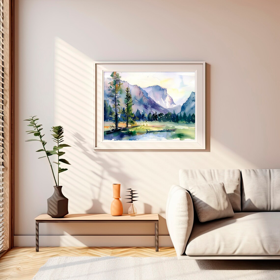 Yosemite Landscape Watercolor Art Print Pine Trees Watercolor Painting National Park Art Poster Travel Gifts By Feelingprints - Image 2