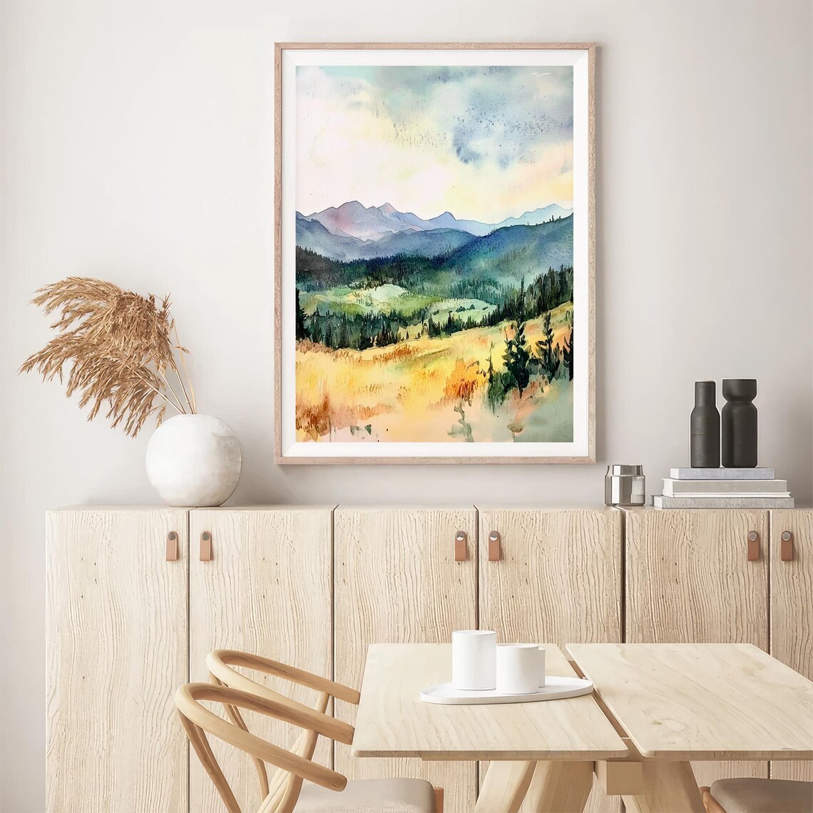 Wyoming Watercolor Rocky Mountains Art Print - Image 5