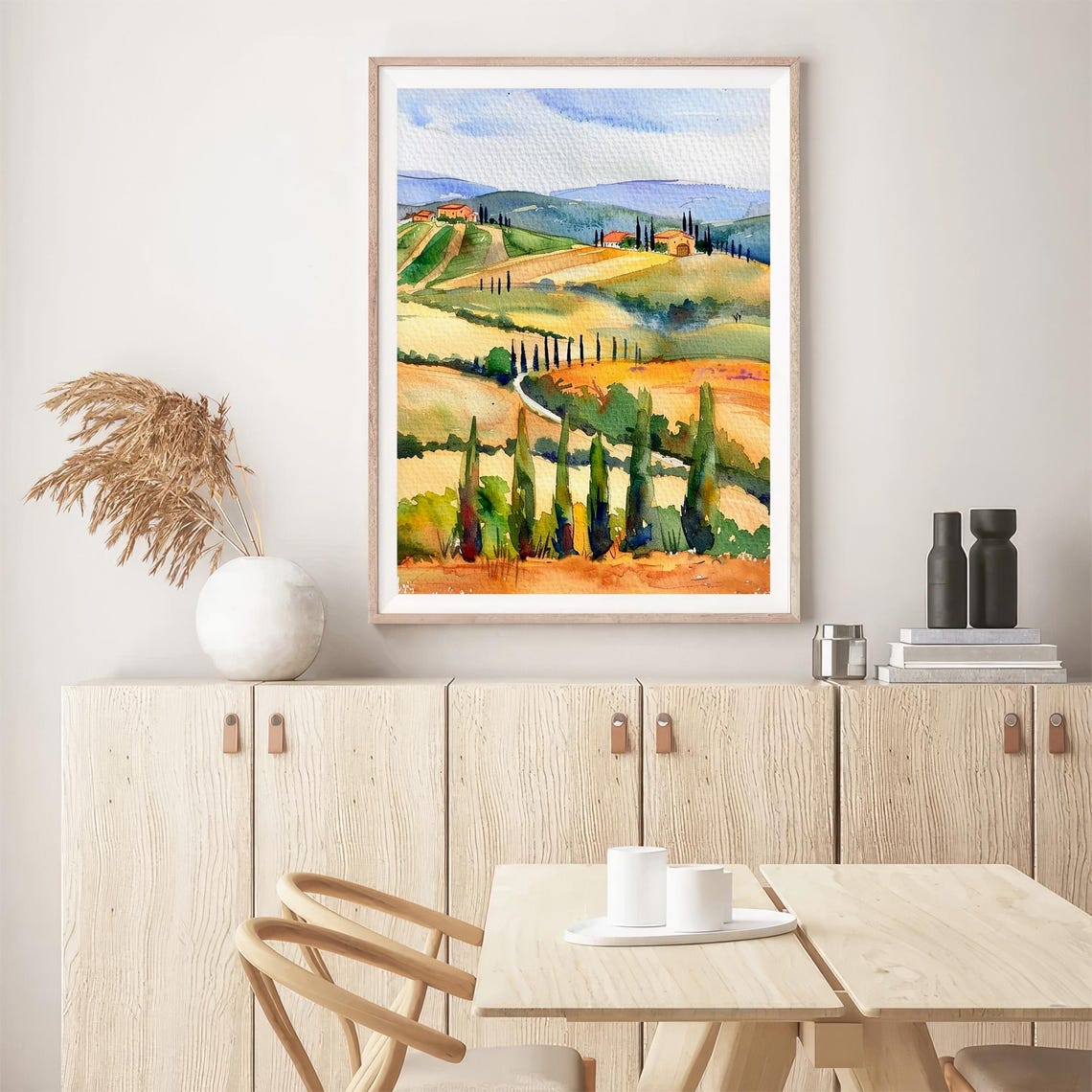 Tuscany Watercolor Art Print Tuscany Countryside Watercolor Painting Italy Wall Art Print Travel Gifts By Feelingprints - Image 5