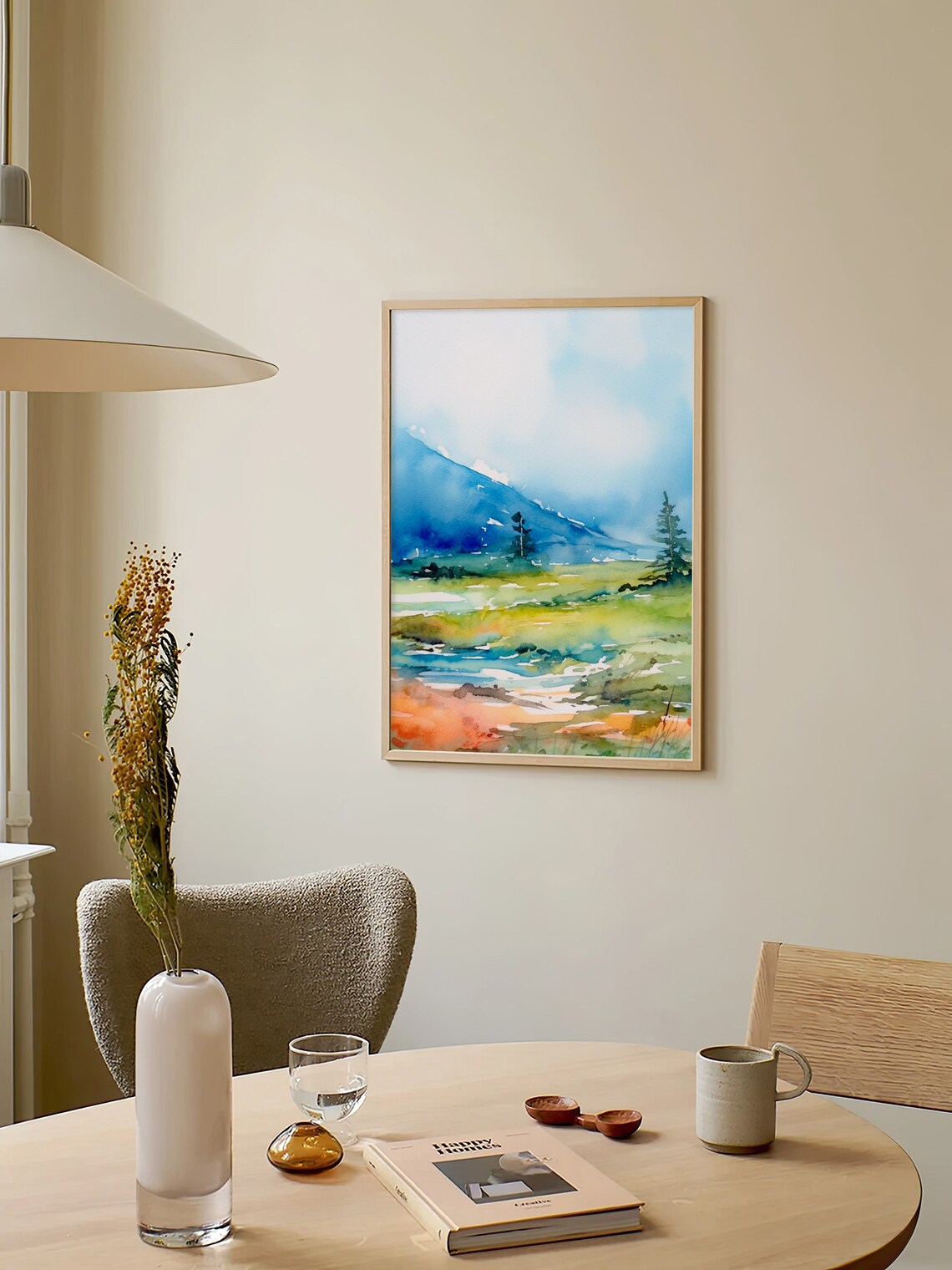 Fishlake Forest Watercolor Landscape Art Print - Image 5