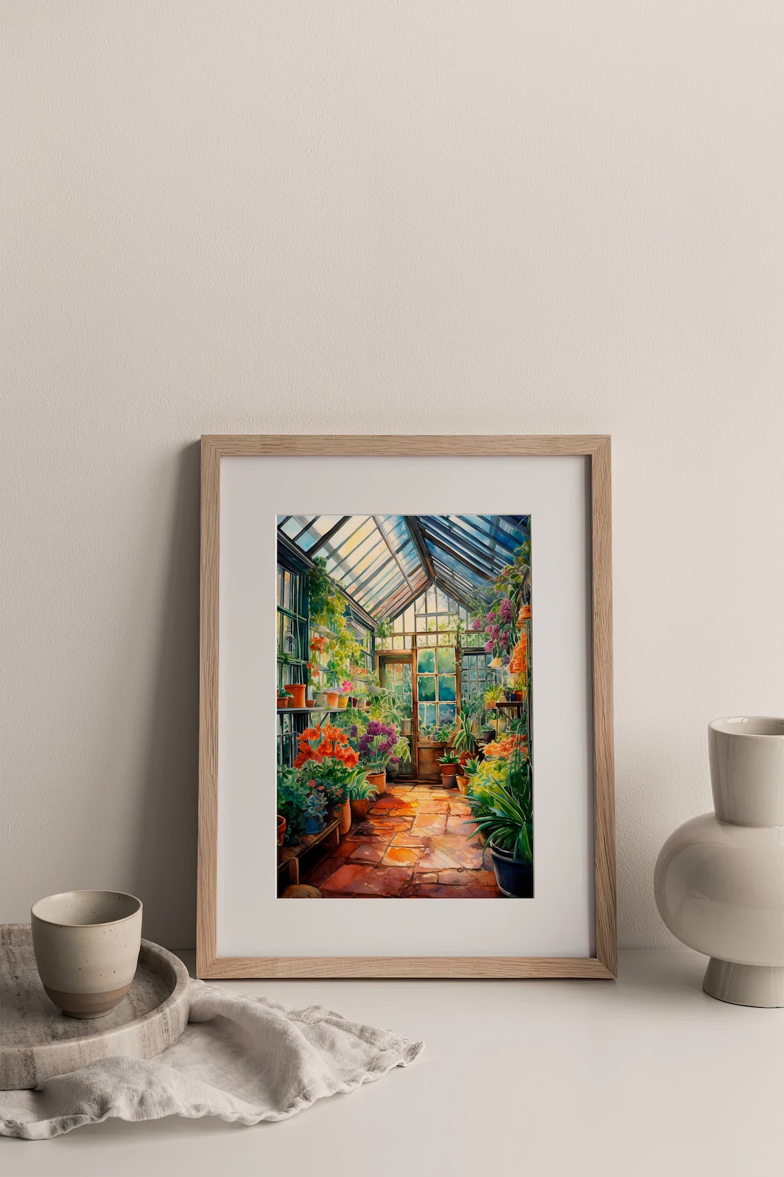 Greenhouse Watercolor Botanical Flower Art Print - Image 4