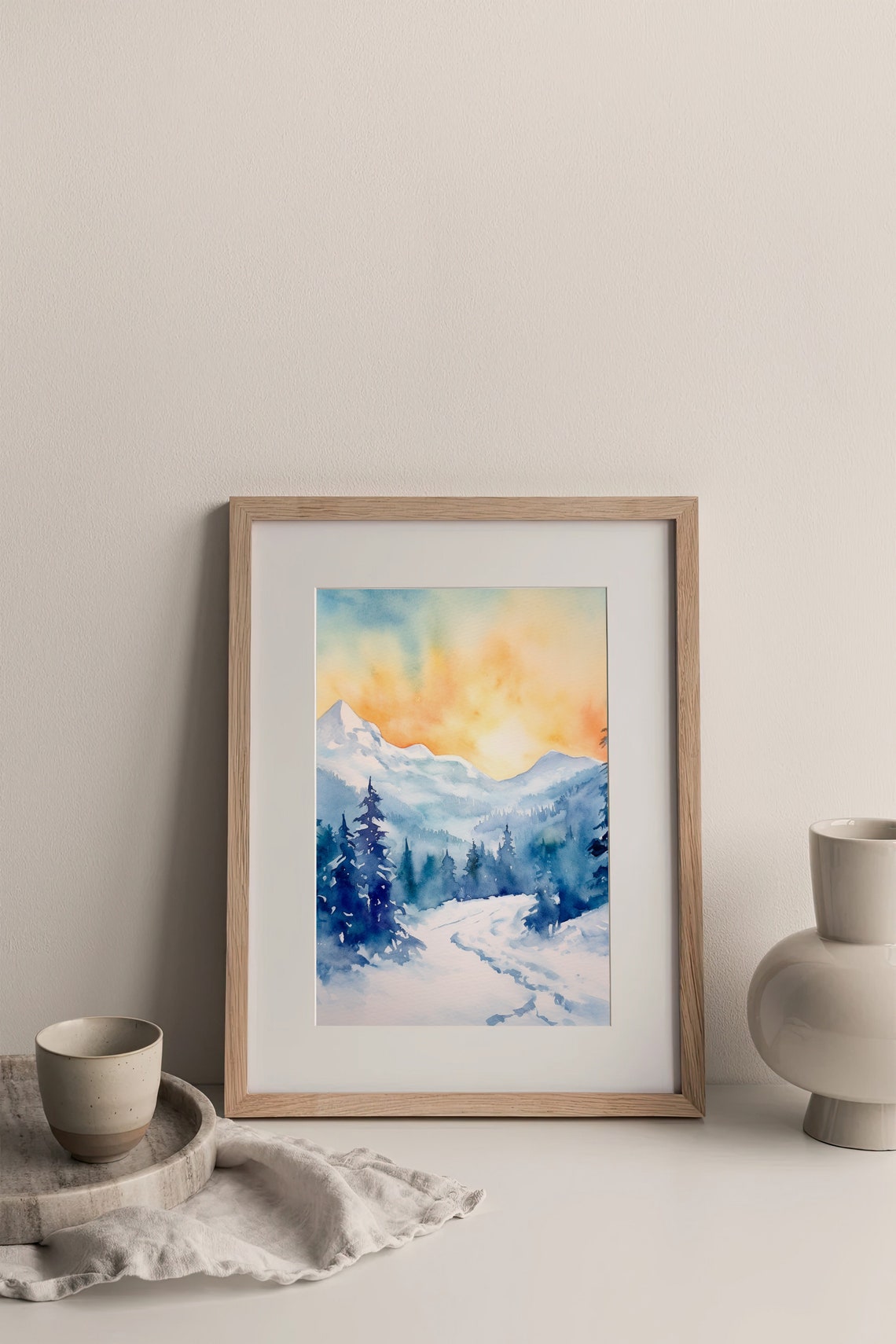 Steamboat Springs Ski Watercolor Art Print Pine Mountains Watercolor Painting Colorado Landscape Art Travel Poster By Feelingprints - Image 4