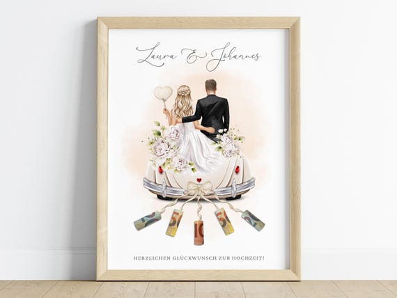 Wedding Car Gift, Personalised Money Gift