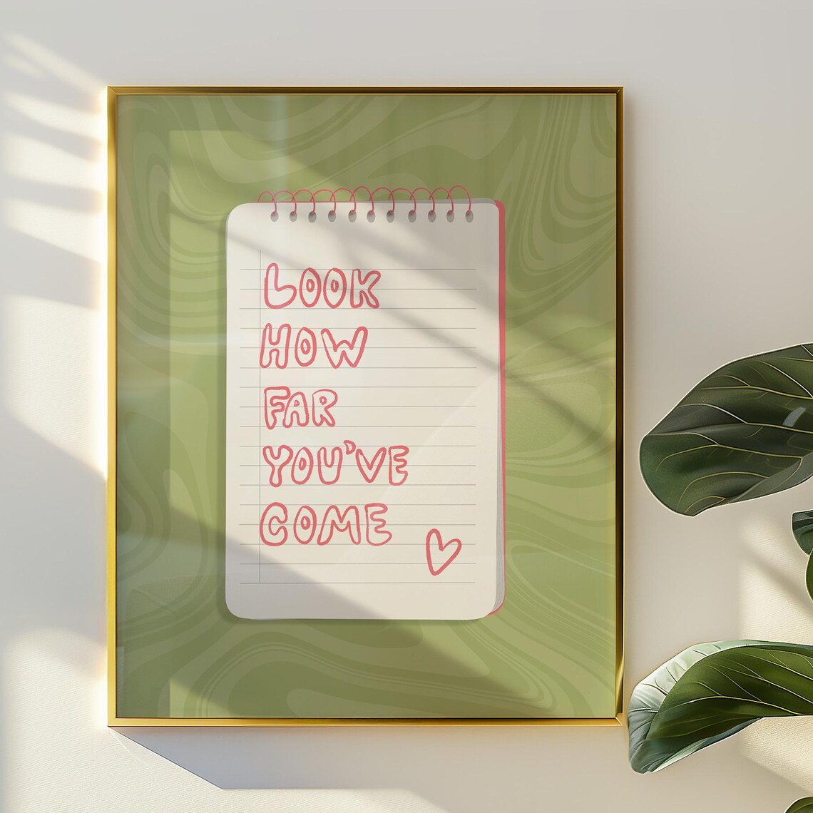 Look How Far Youve Come Art Print, Danish Pastel