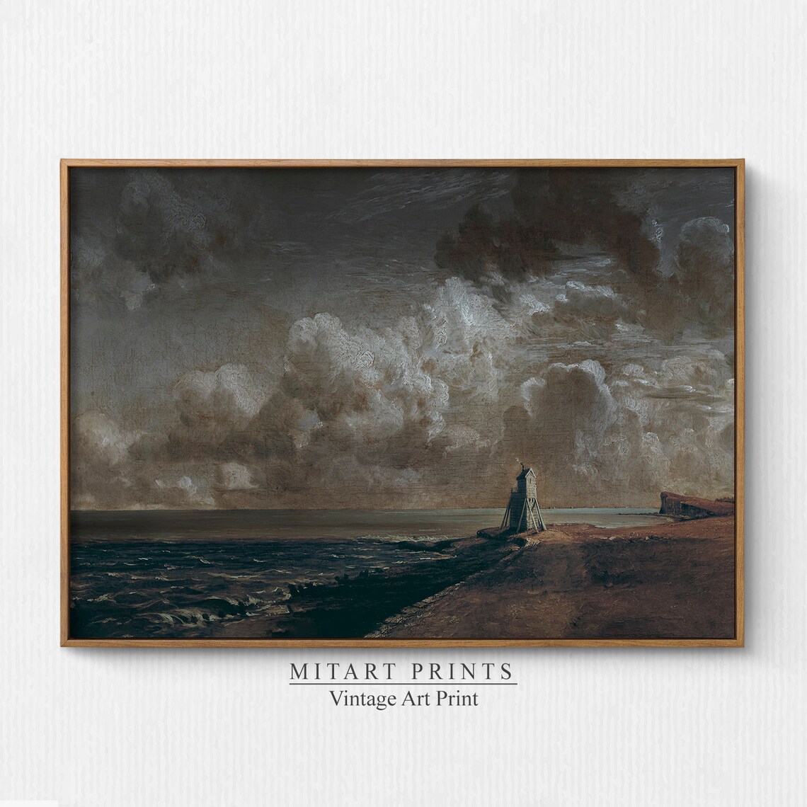 Vintage Moody Coastal Seascape Art Print