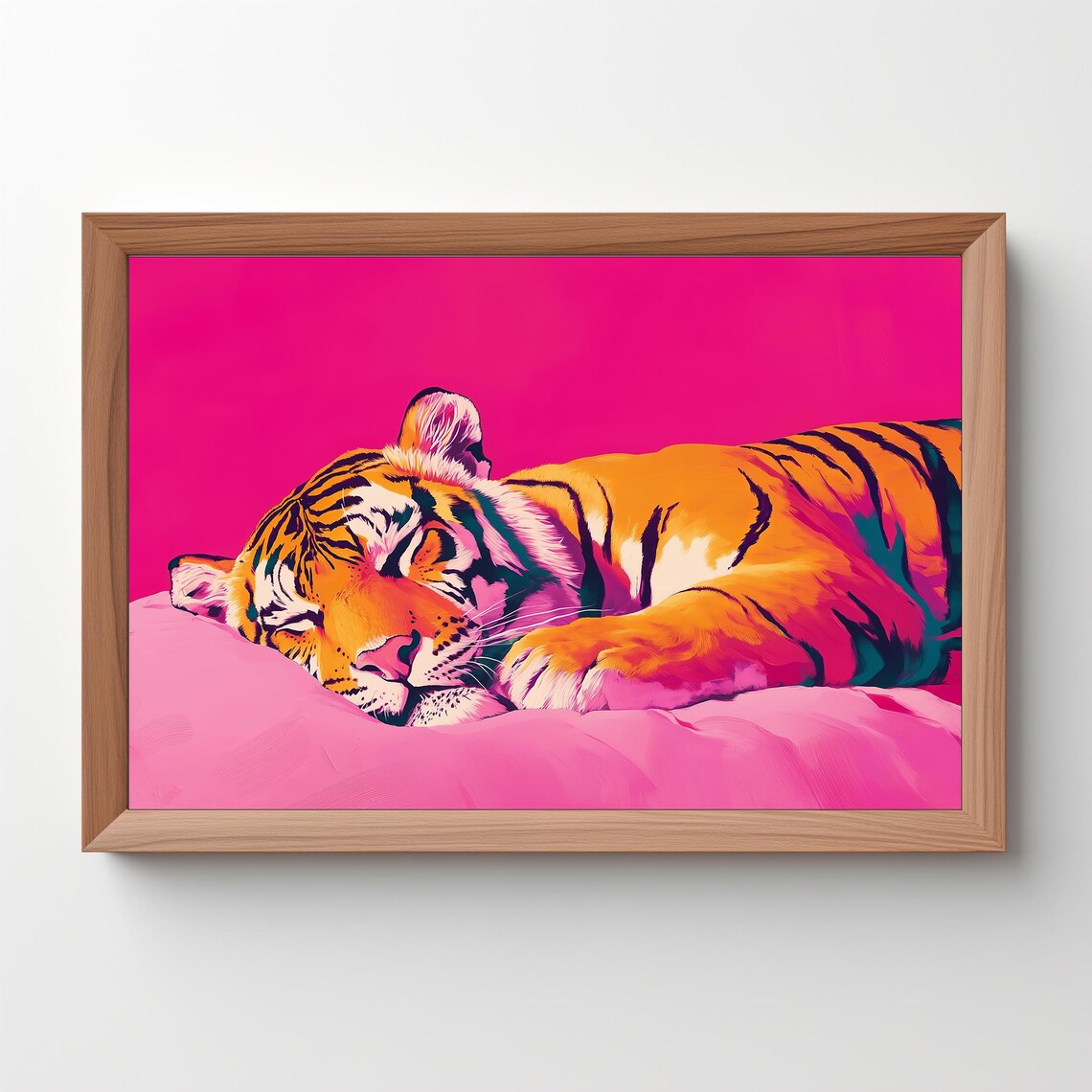Cute Tiger, Maximalist Oil Painting Poster Print - Image 5