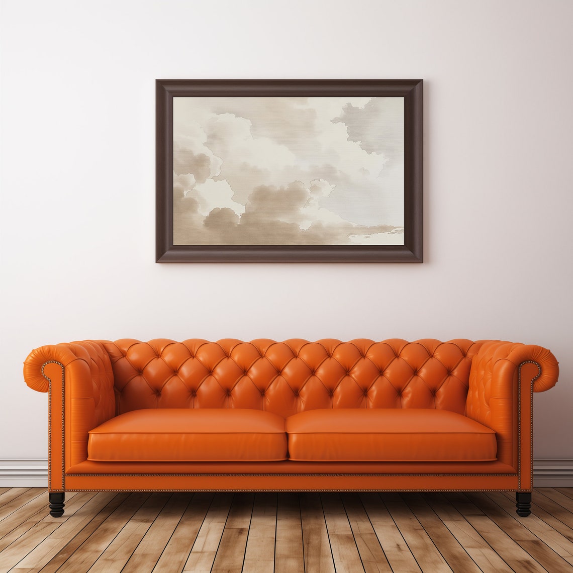 Muted Beige Cloud Study Minimalist Sky Soft Neutral Abstract Poster - Image 4