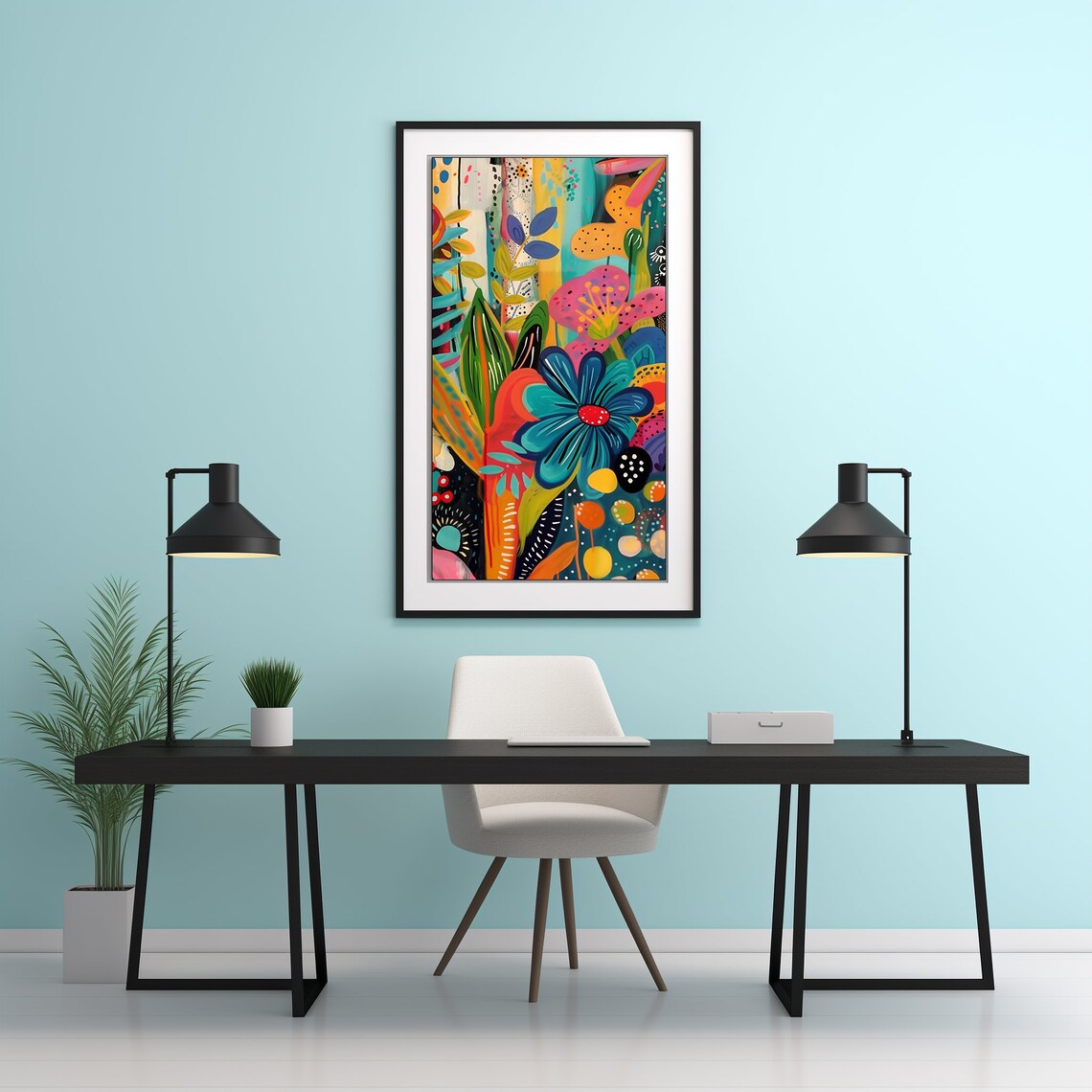 Maximalist Abstract Art, Colorful Poster Print - Image 3