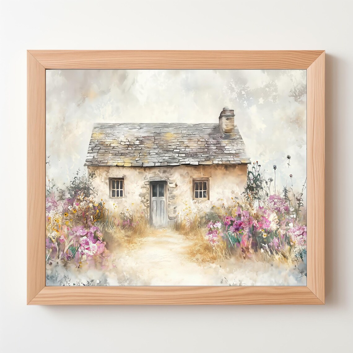 Vintage Stone House, French Countryside Art Print - Image 4