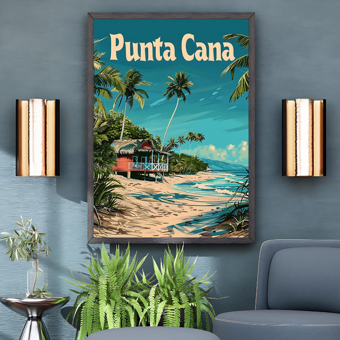 Punta Cana Vintage Travel Poster