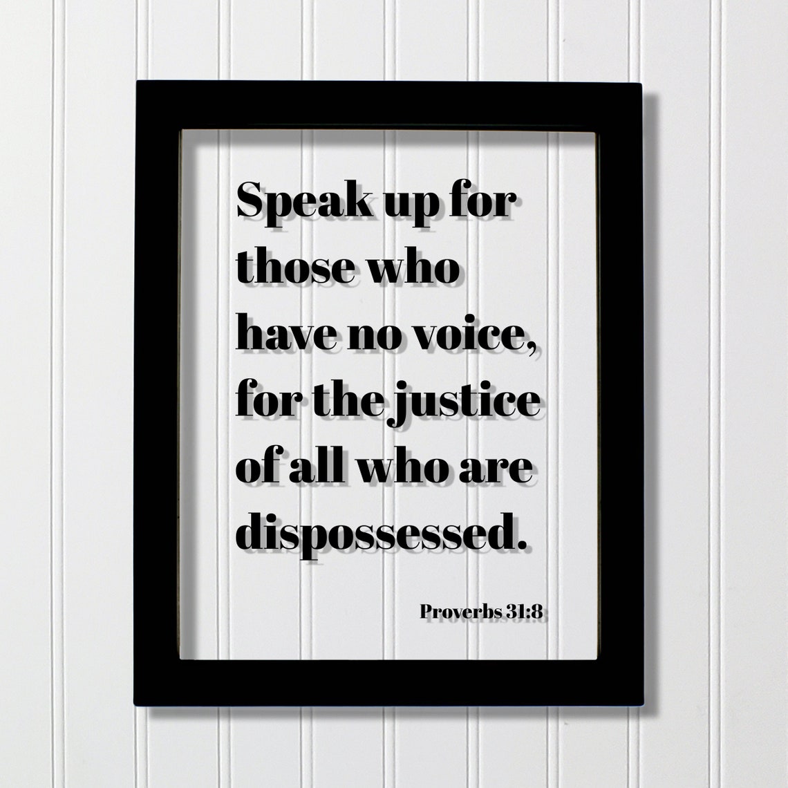 Proverbs 31:8 Speak Up For Those Who Have No Voice Scripture Poster