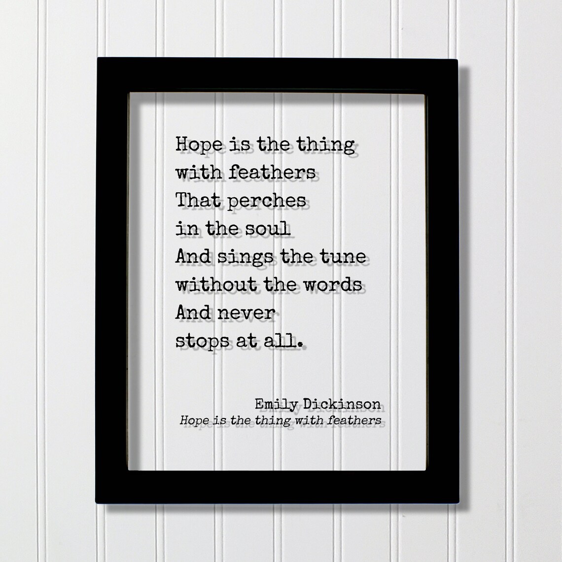 Emily Dickinson Hope Is the Thing With Feathers Art Print