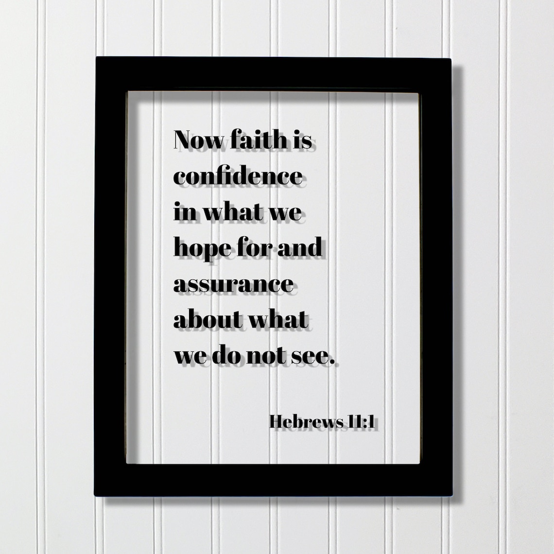 Hebrews 11:1 Bible Verse Faith Confidence Minimalist Scripture Art Poster