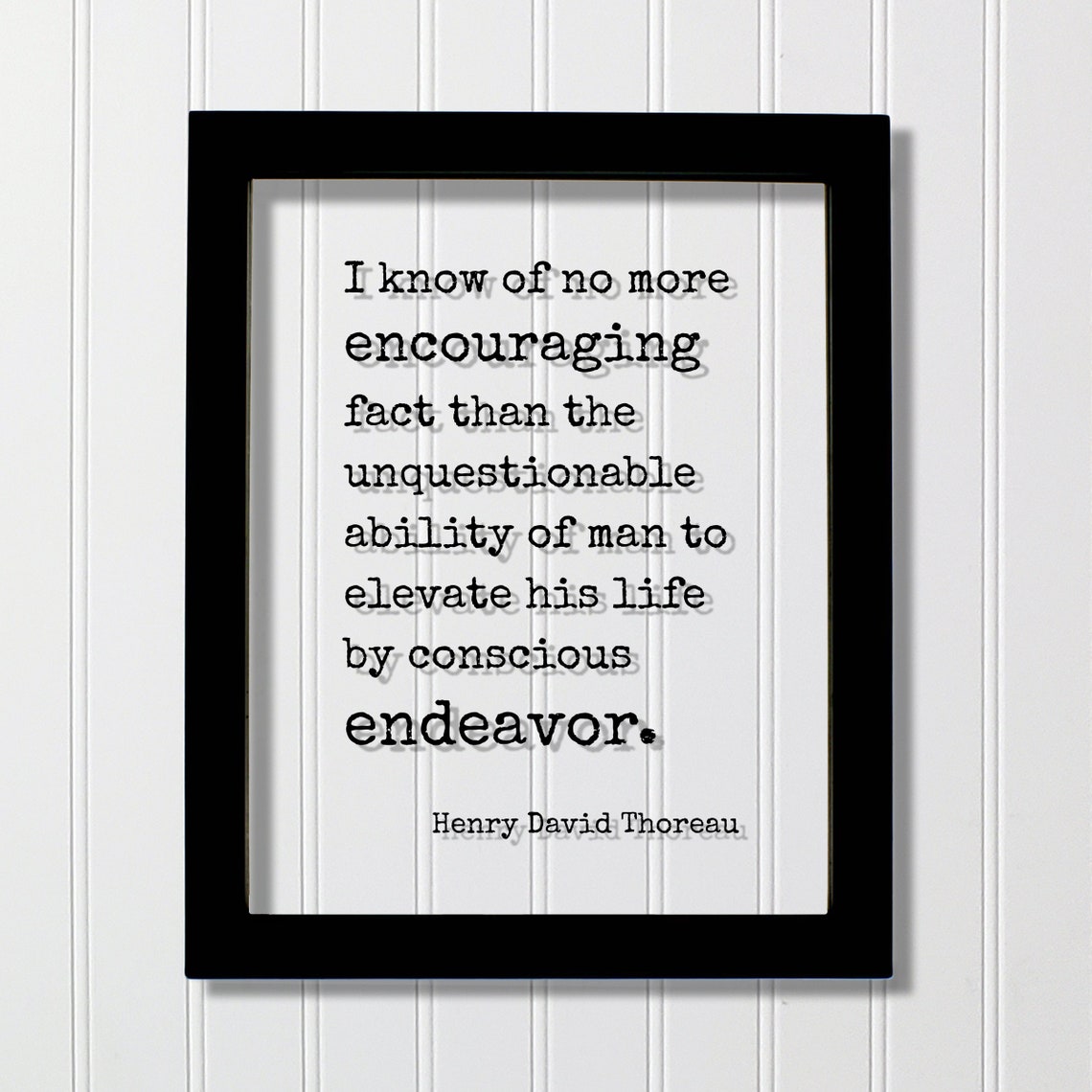 Henry David Thoreau Conscious Endeavor Inspirational Quote Poster