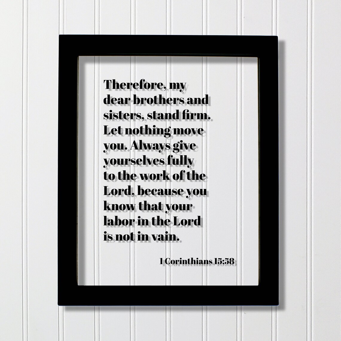 1 Corinthians 15:58 Stand Firm Bible Verse Scripture Faith Decor Poster