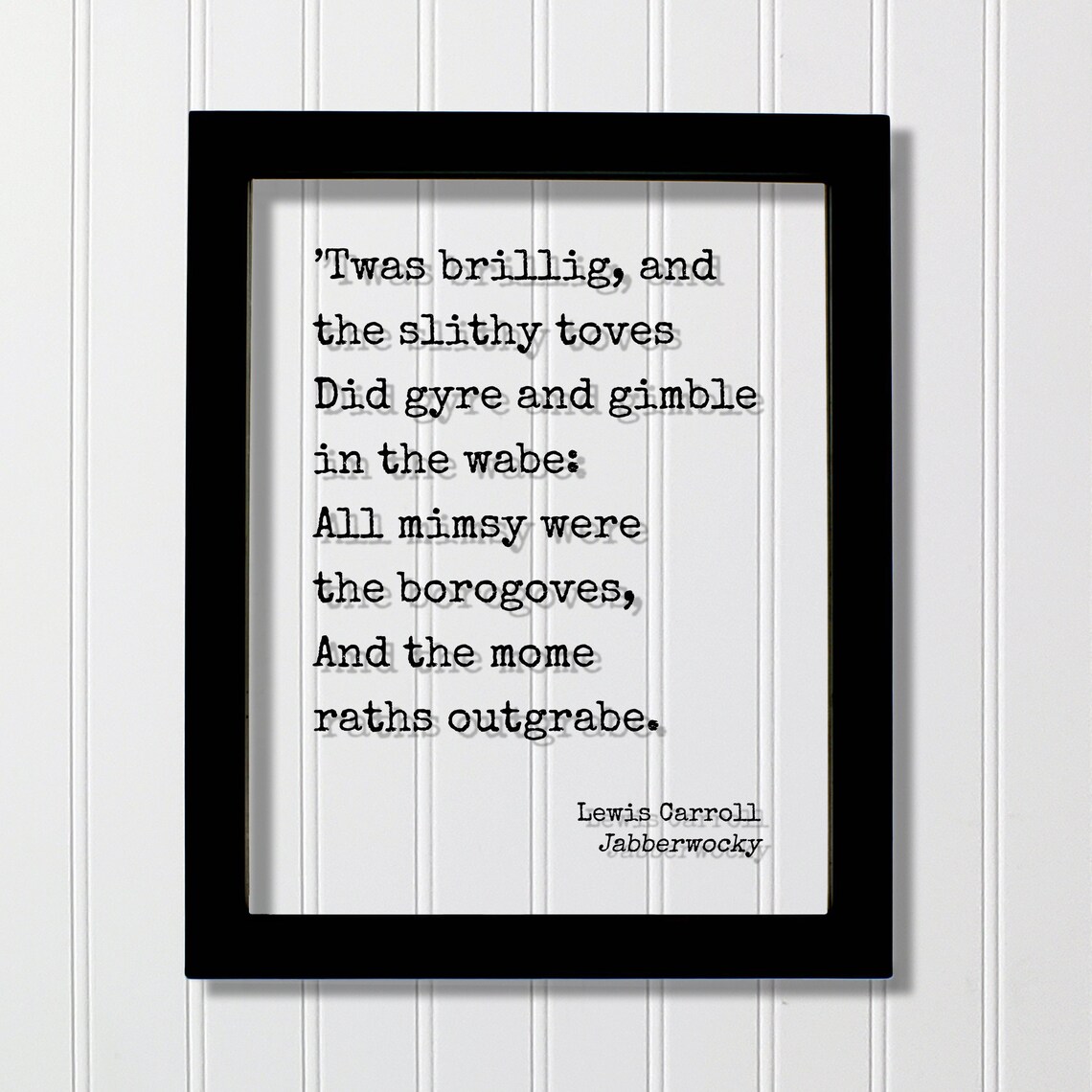 Lewis Carroll Jabberwocky Quote Art Print