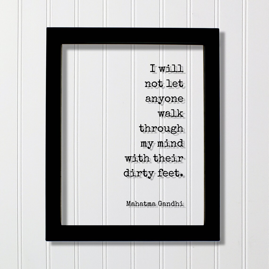 Mahatma Gandhi Floating Quote Art Print, Meditation
