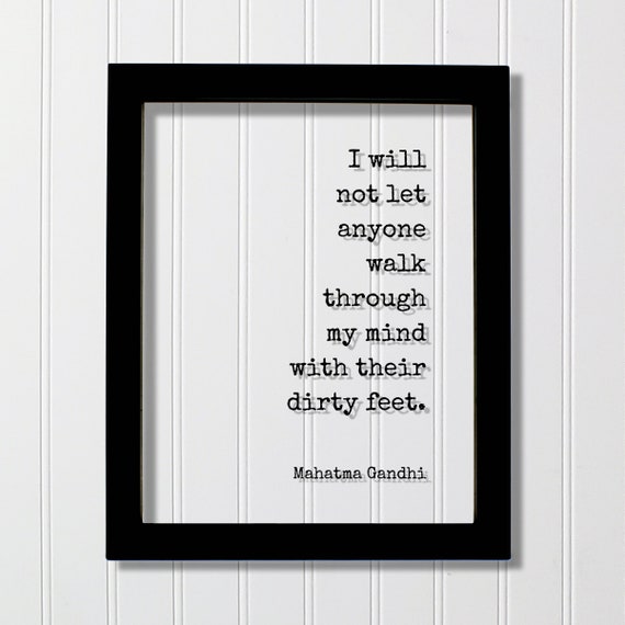 Mahatma Gandhi Floating Quote Art Print, Meditation