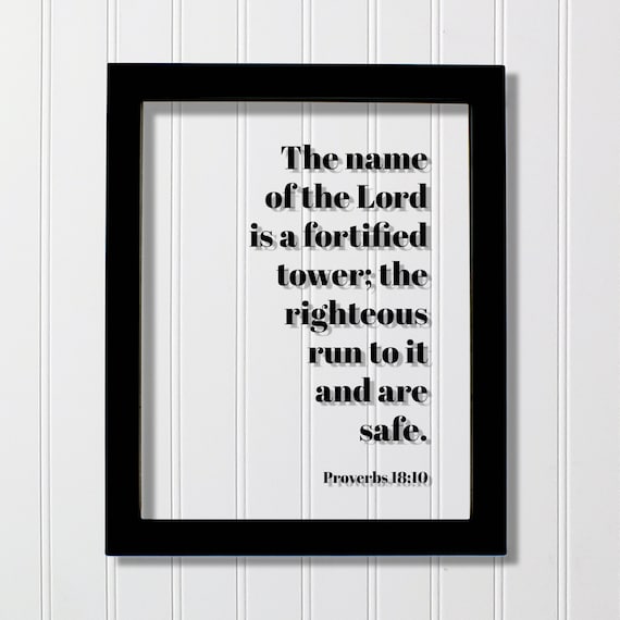 Proverbs 18:10 Name Of The Lord Is A Fortified Tower Verse Print