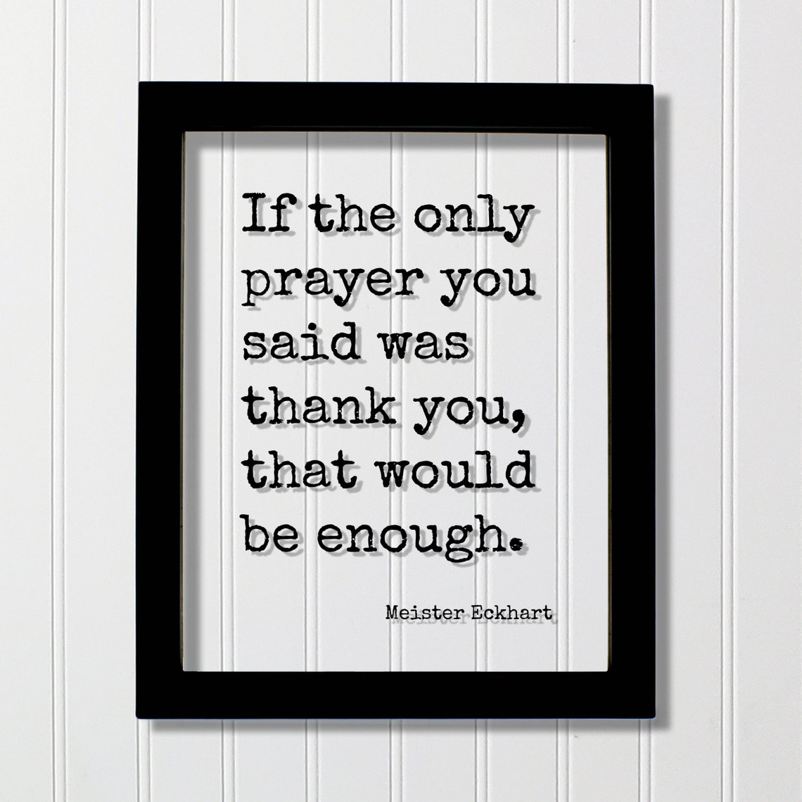 Meister Eckhart Thank You Prayer Gratitude Quote Wall Poster