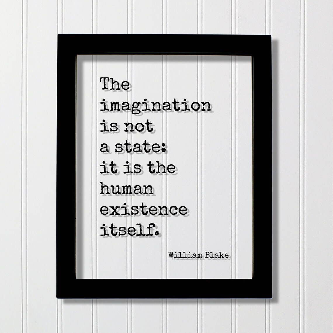 William Blake Imagination Quote Poster On Floating Glass Typography Art