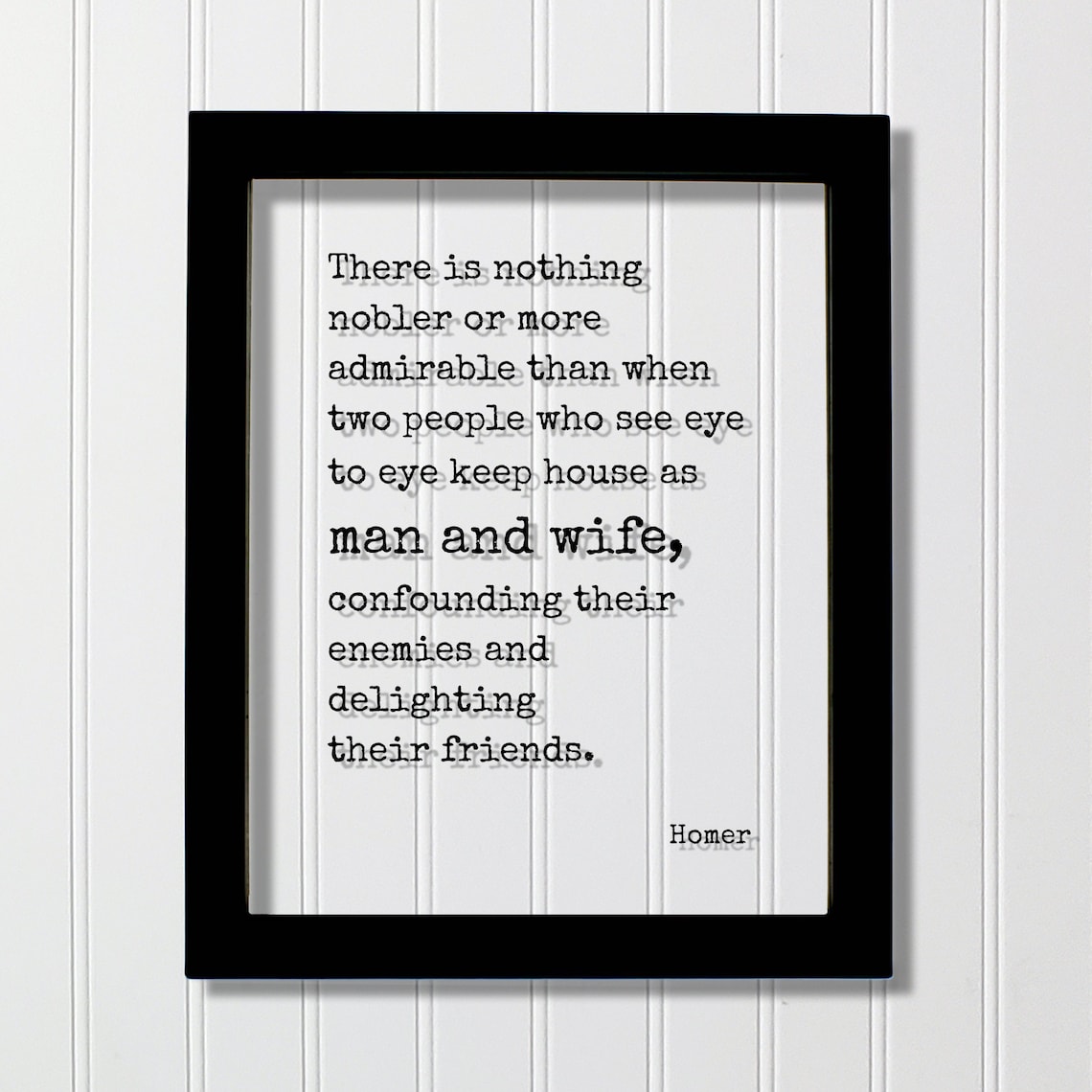 Homer The Odyssey Floating Quote Art Print