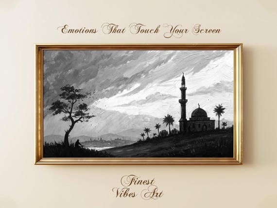 Mosque Landscape Frame Tv Art Islamic Architecture