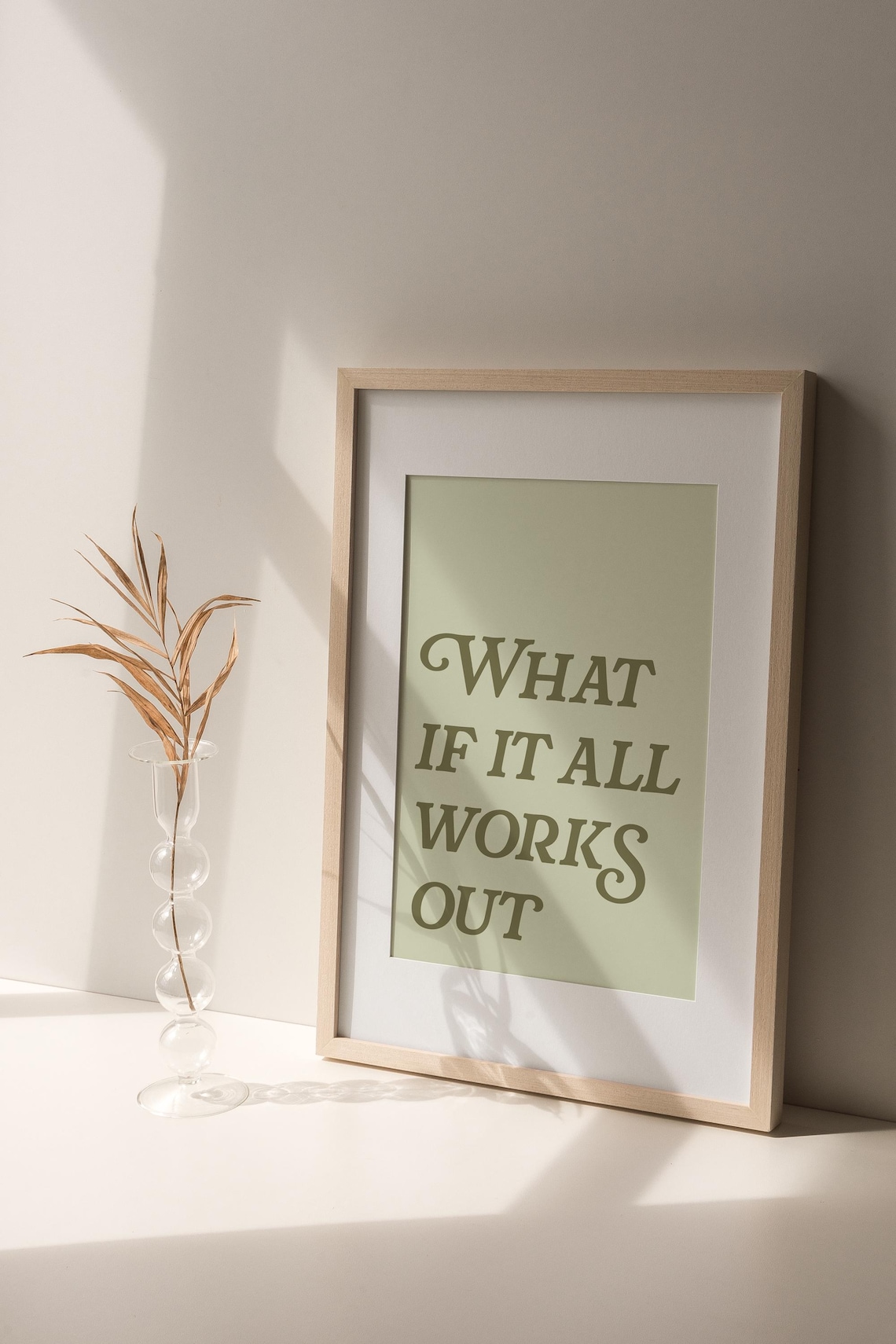 What If It All Works Out Typography Art Print