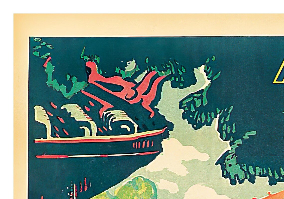 Annam Hue Vietnam Ao Dai Woman Temple Vintage Indochina Poster - Image 2