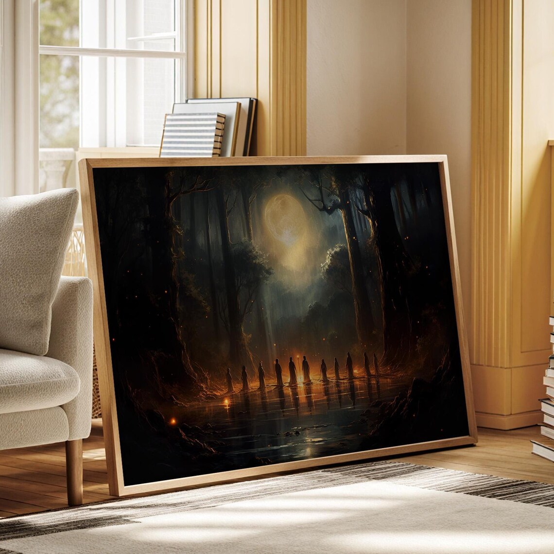 Witch Wood Ritual Art Print, Fantasy Wall Decor