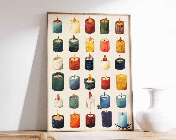 Candle Poster Candle Art Home Decor Poster Scented Candle Wall Art Wall Art Print Art Poster Boho Art Wall Print
