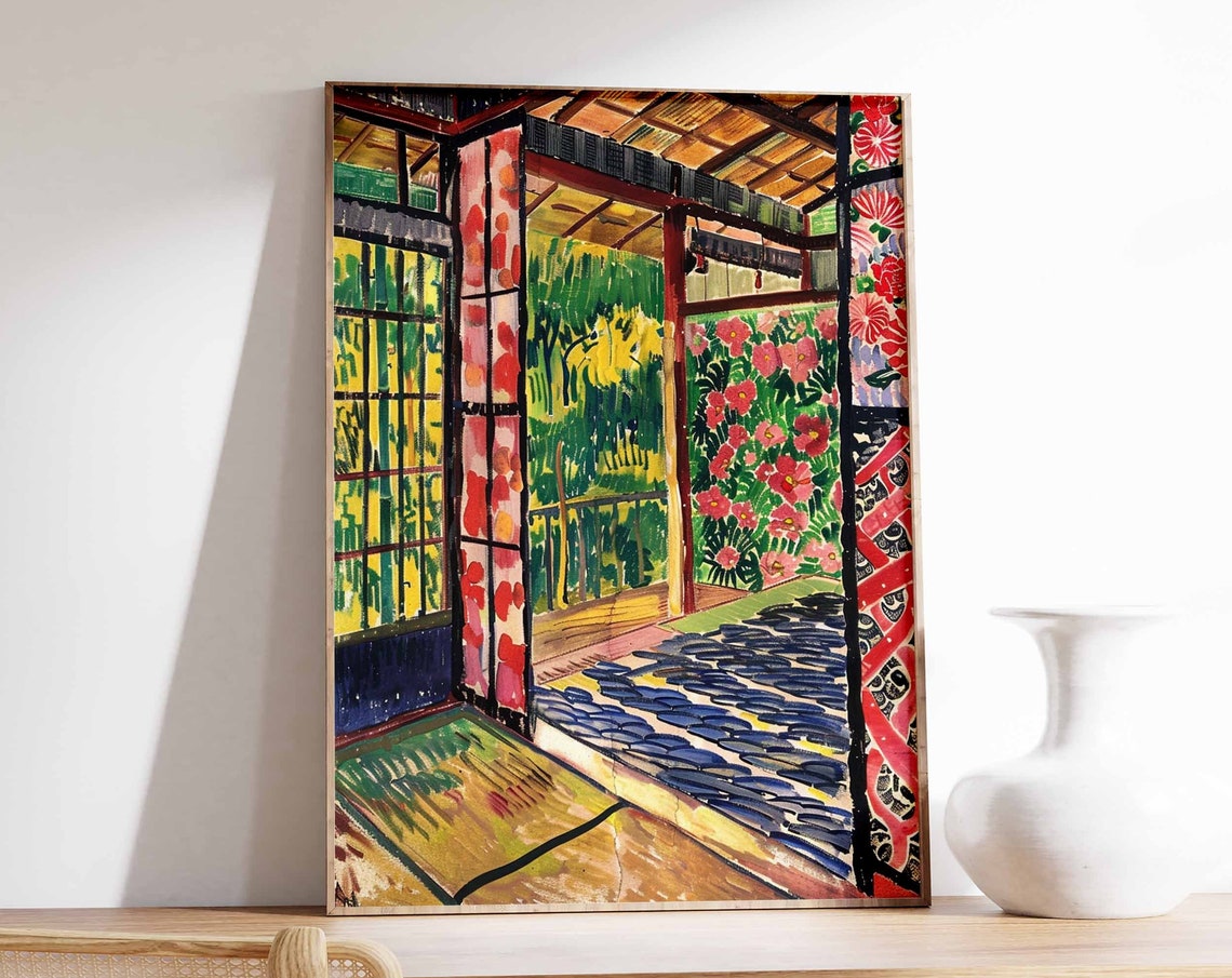 Traditional Japanese Tea House Poster Japanese Art Print Japanese Food Poster Asian Decor Traditional Japanese Art Oriental Print