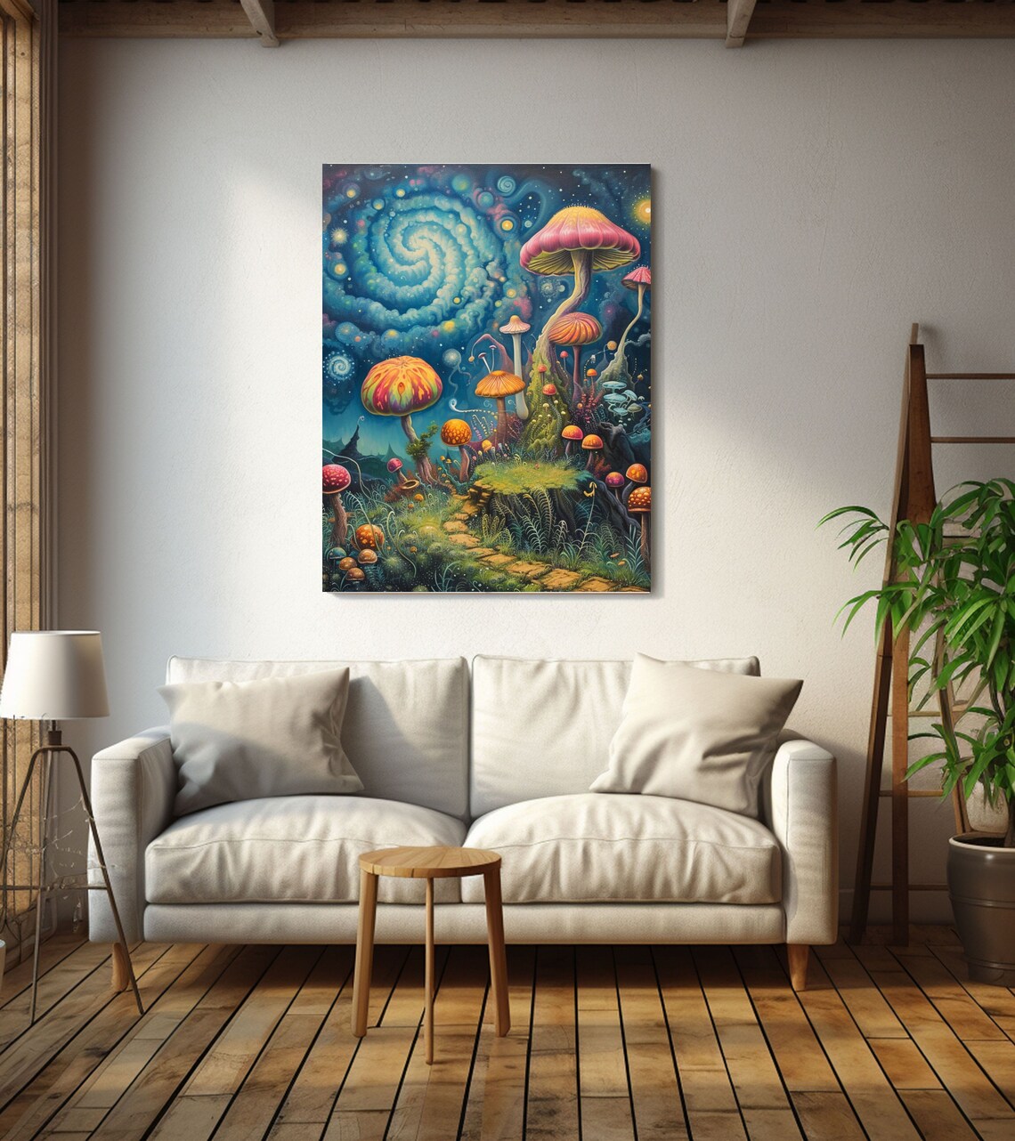 Mushroom Psychedelic Trippy Hippie Art Print - Image 2