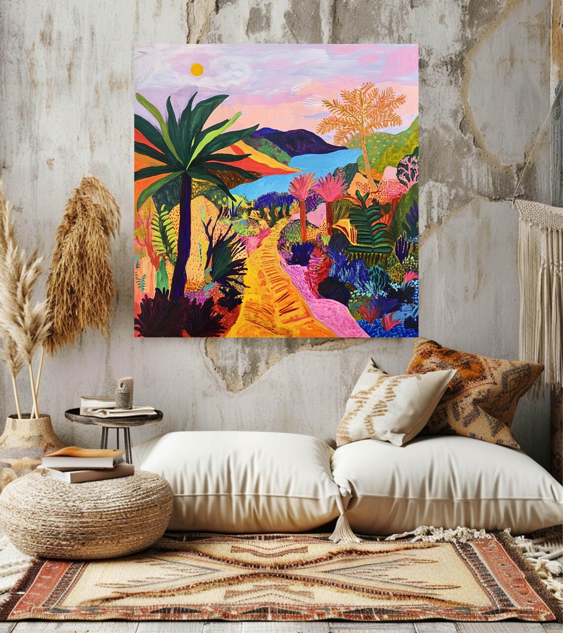 Maximalist Landscape, Colorful Nature Scene Poster - Image 4