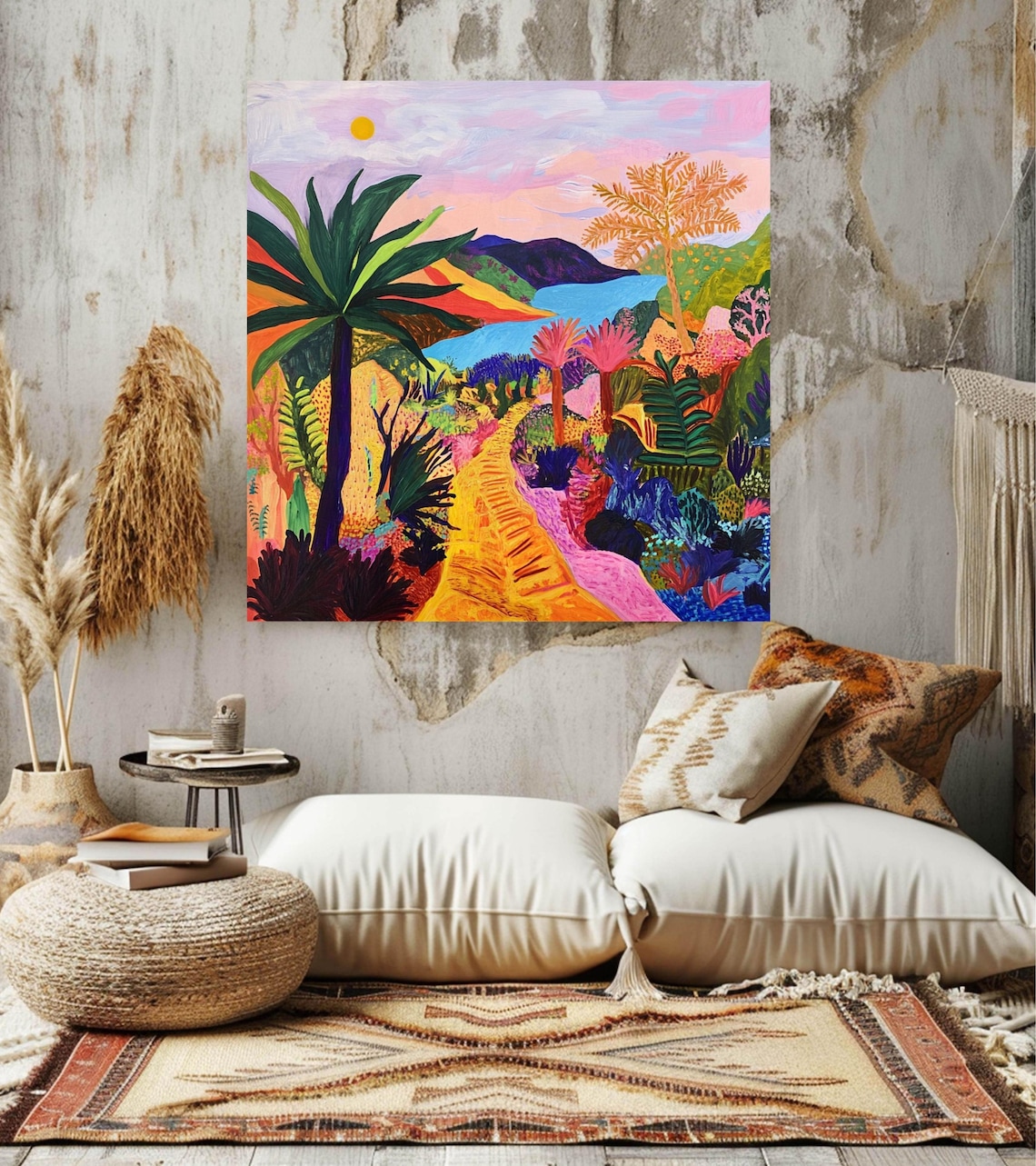 Vibrant Maximalist Landscape, Colorful Nature Scene - Image 2