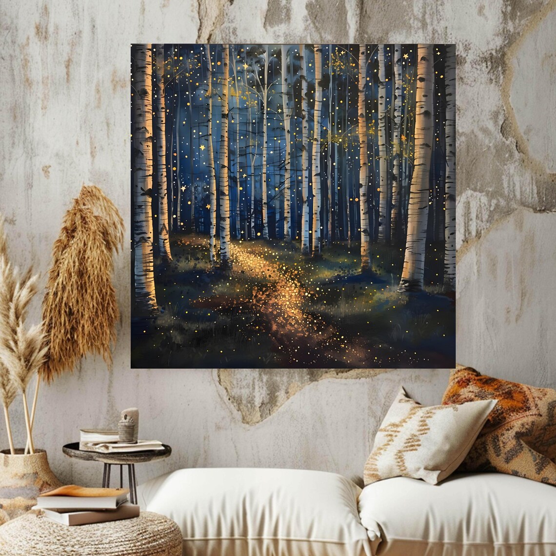 Starlit Forest Poster, Celestial Night Sky Decor - Image 4