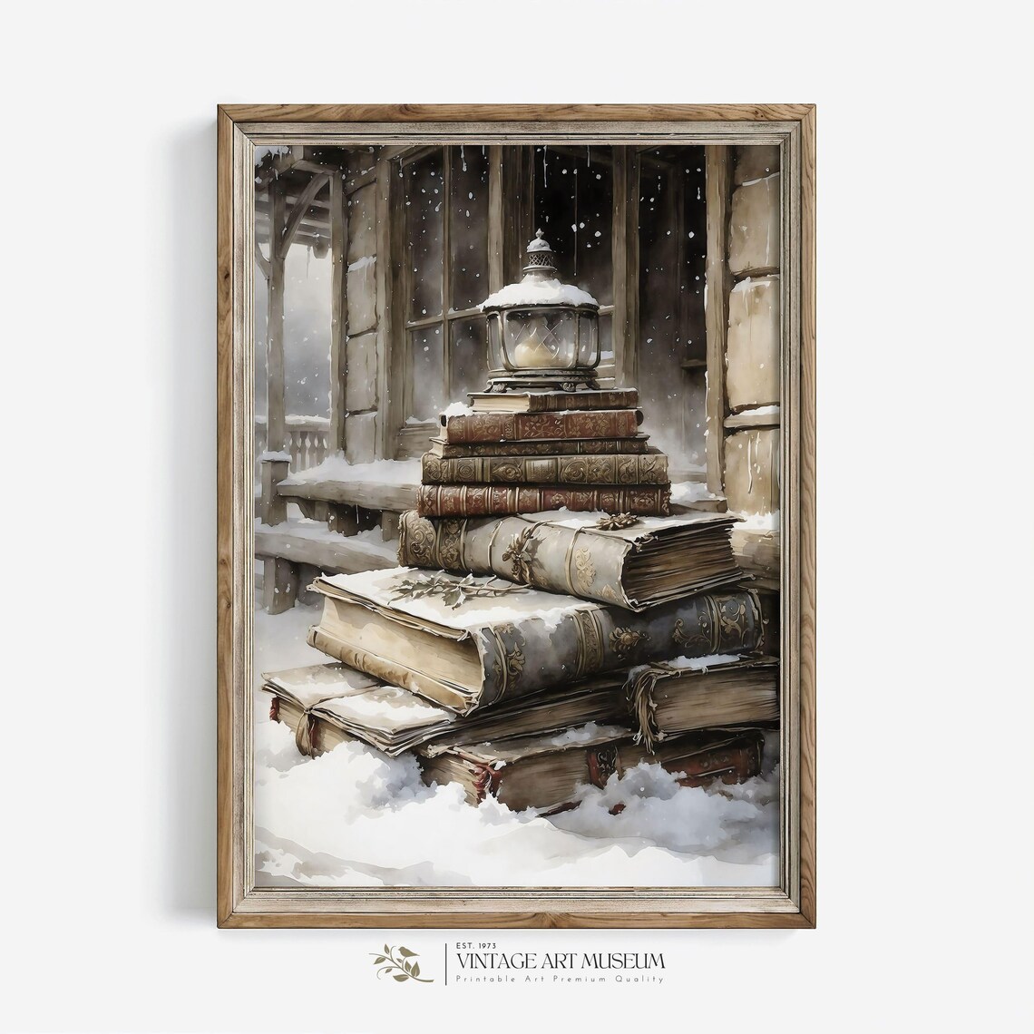 Vintage Winter Holiday Still Life Art Print
