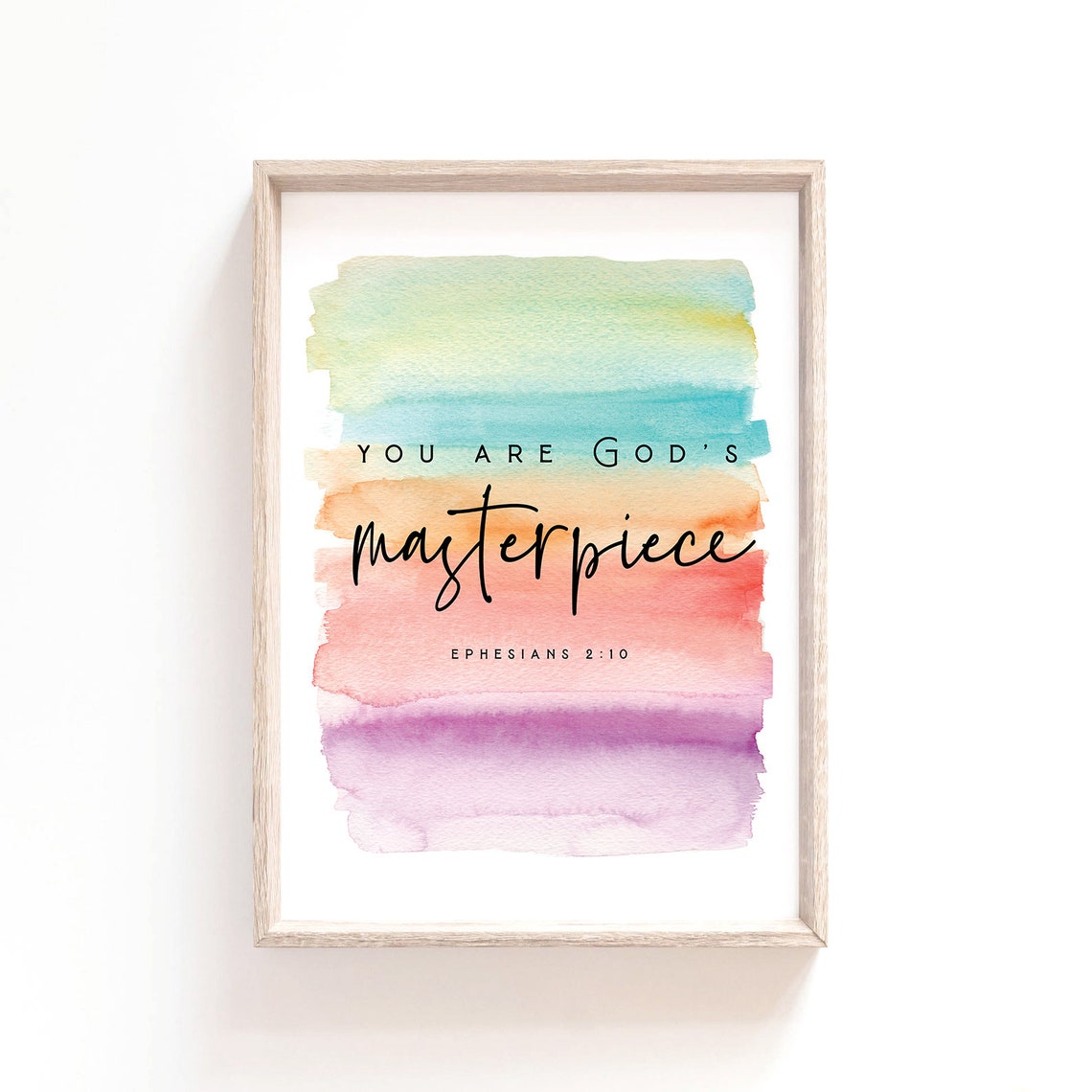 You Are God's Masterpiece, Ephesians 2:10 Nursery Art Print