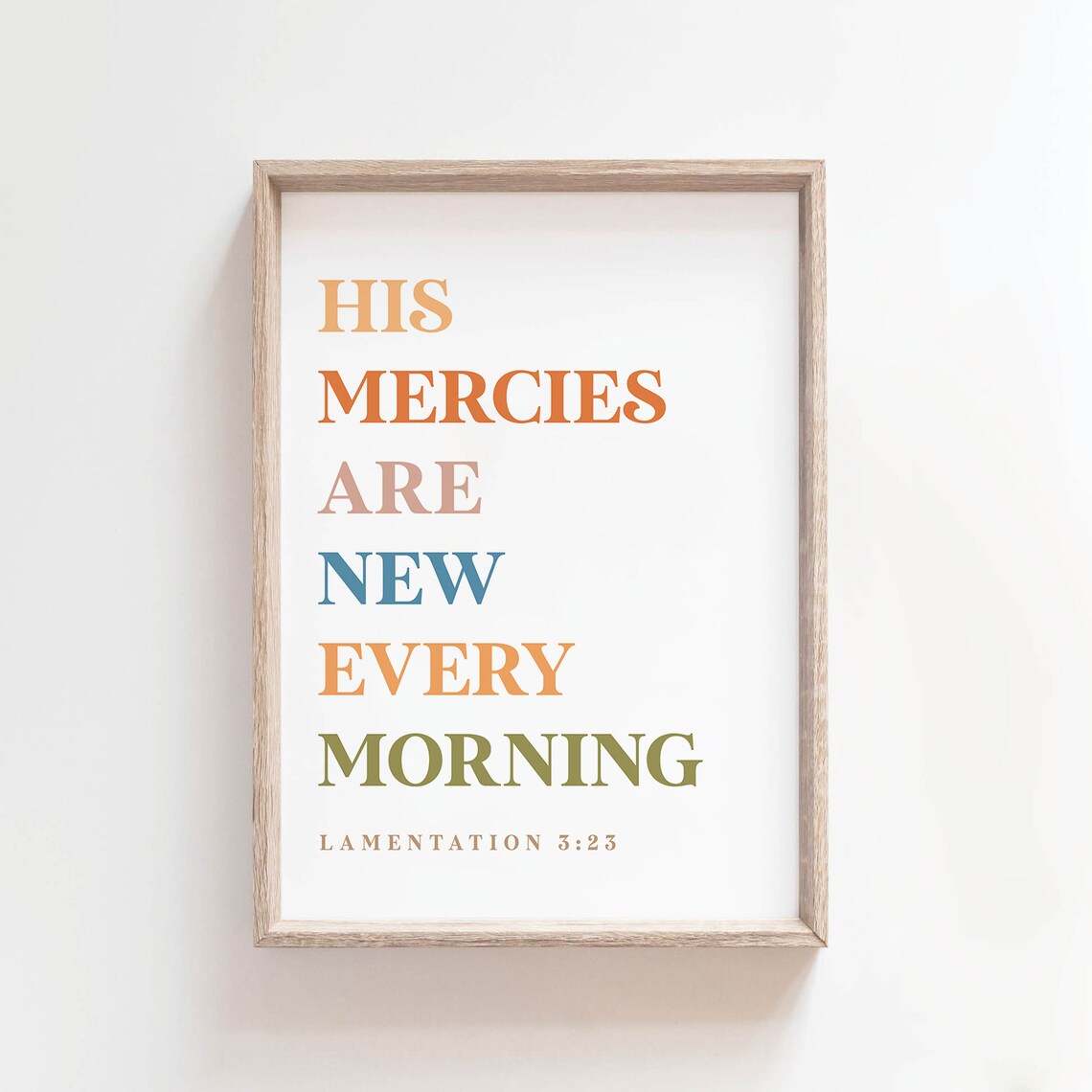 His Mercies Are New Every Morning Lamentations 3:23 Colorful Poster - Image 2