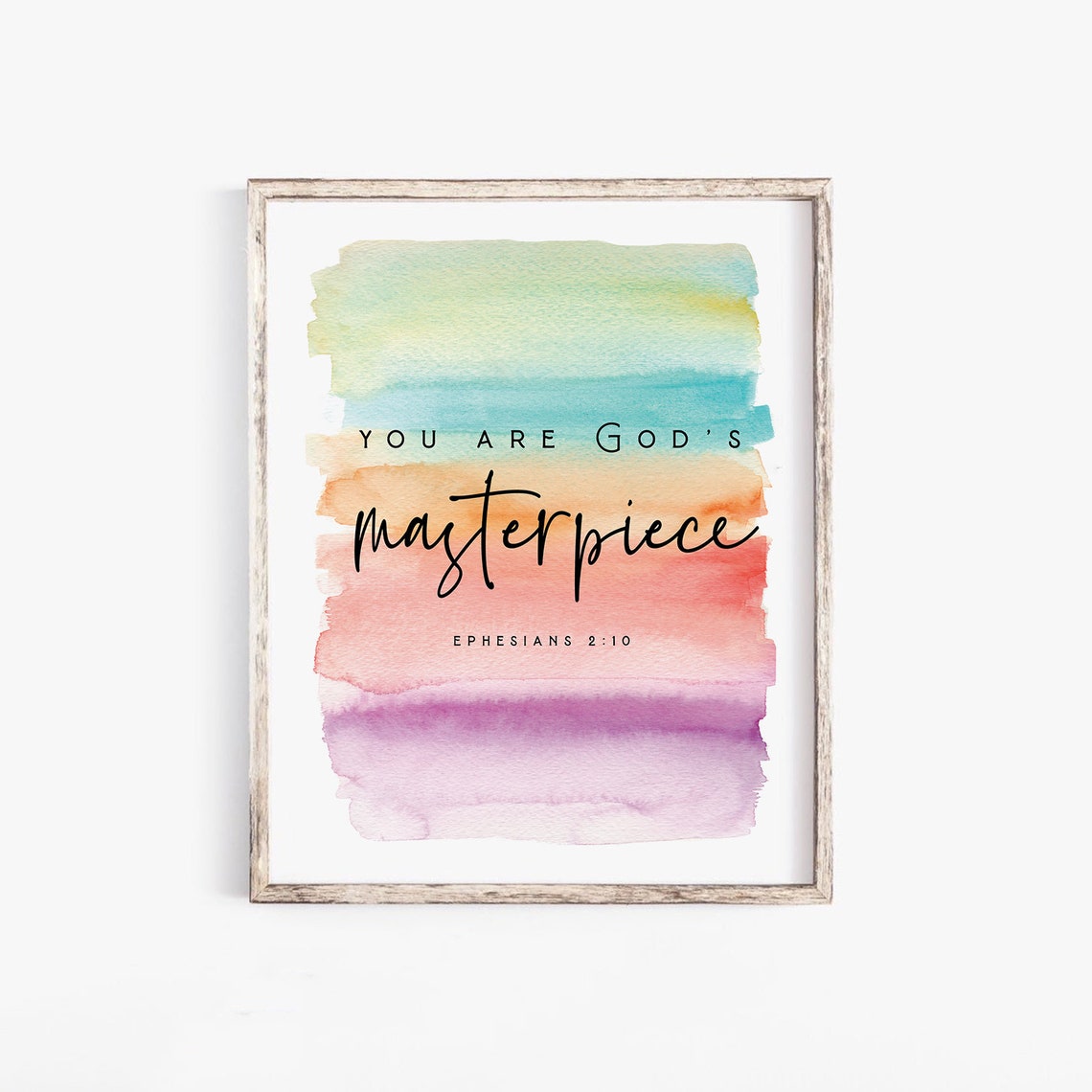You Are God's Masterpiece, Ephesians 2:10 Nursery Art Print - Image 2