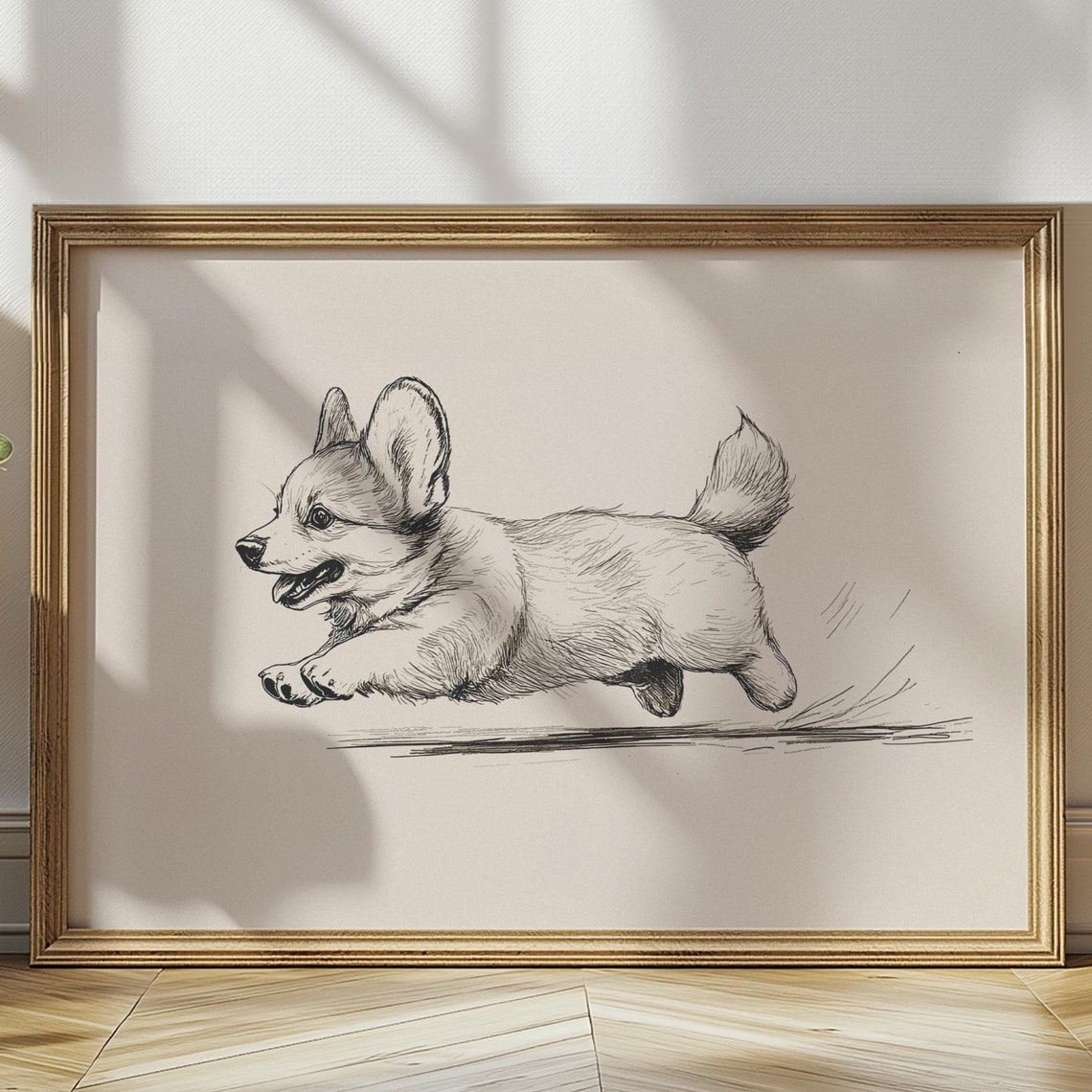 Corgi Puppy Nursery Poster Kids Room Corgi Art Dog Wall Decor Boy Nursery Puppy Art Corgi Dog Print Girl Nursery Wall Art Corgi Sketch
