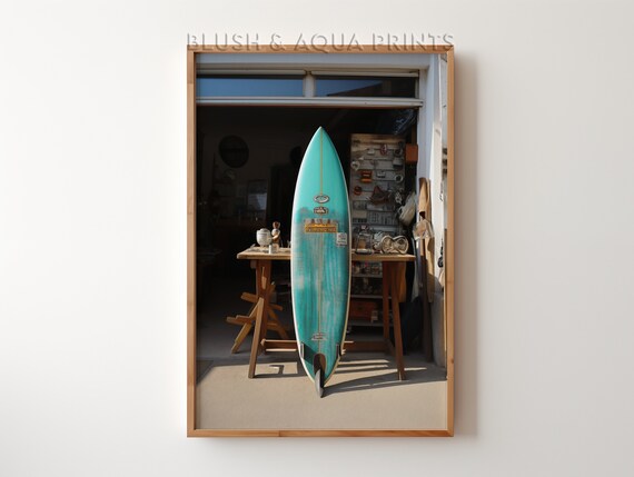 Vintage Surfboard Wall Art Surf Poster Prints Trendy Room Decor Boho Bedroom Over The Bed