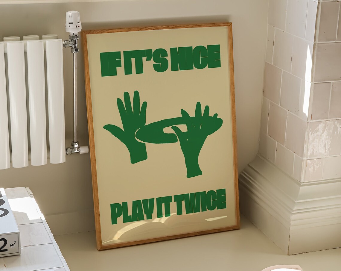 Retro Music Print, Groovy Vinyl Record Art