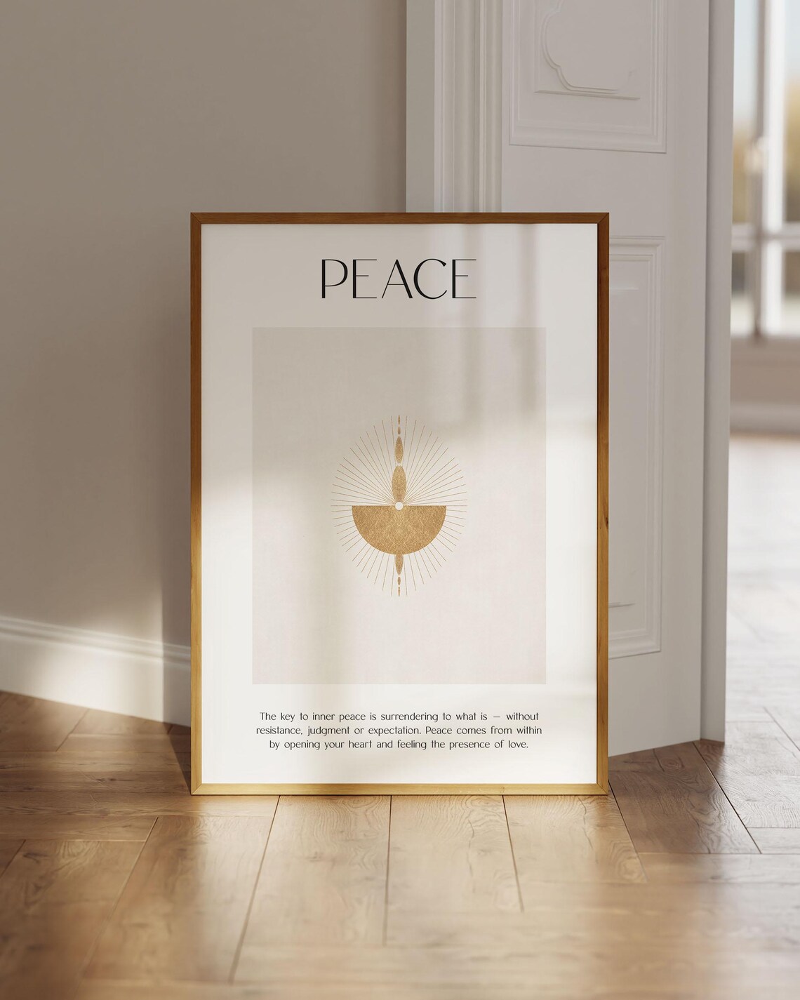 Peace Definition Spiritual Art Print, Positive Energy