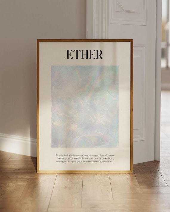 Inspirational Poster Ether Element Wall Art Spiritual Astrology