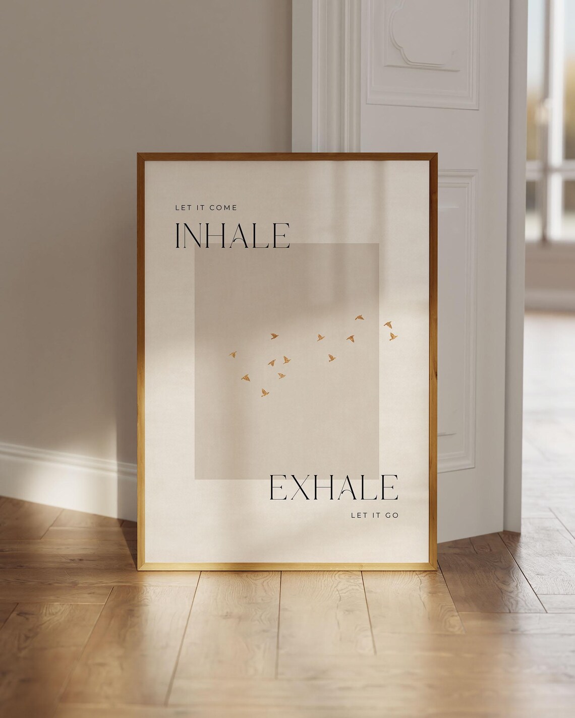 Inhale Exhale Yoga Meditation Saying Art Print